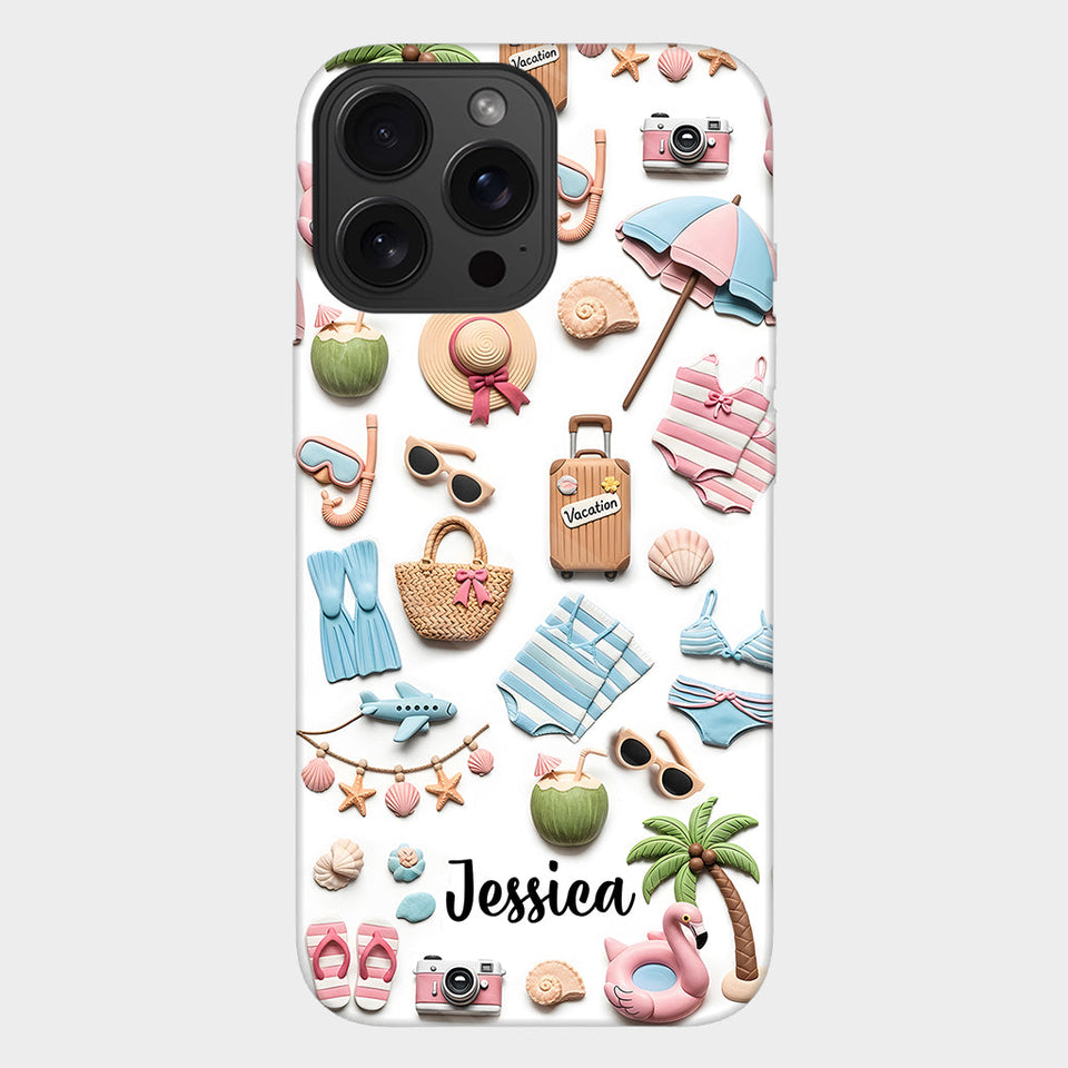 Beach Lovin' Girl - Personalized Sea Lover Full Print Phone Case