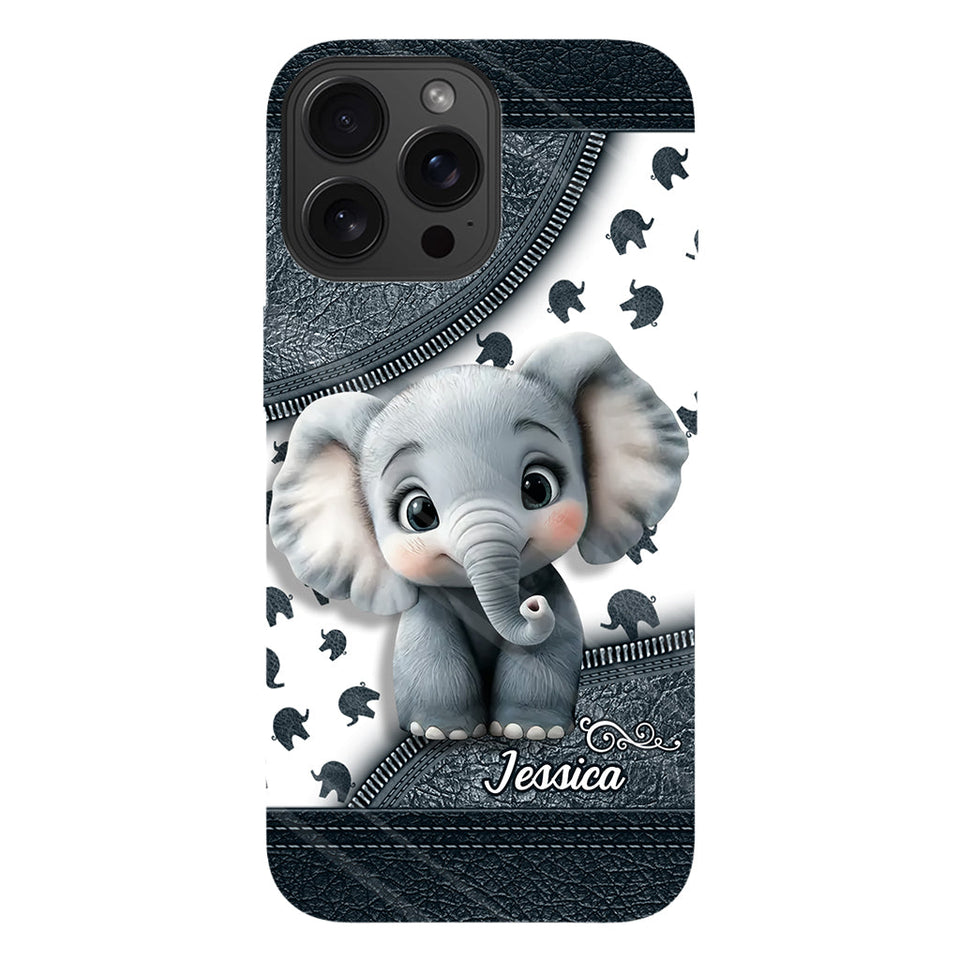 Cute Baby Elephant - Personalized Elephant Full Print Phone Case