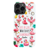 Love Flamingos - Personalized Flamingo Full Print Phone Case