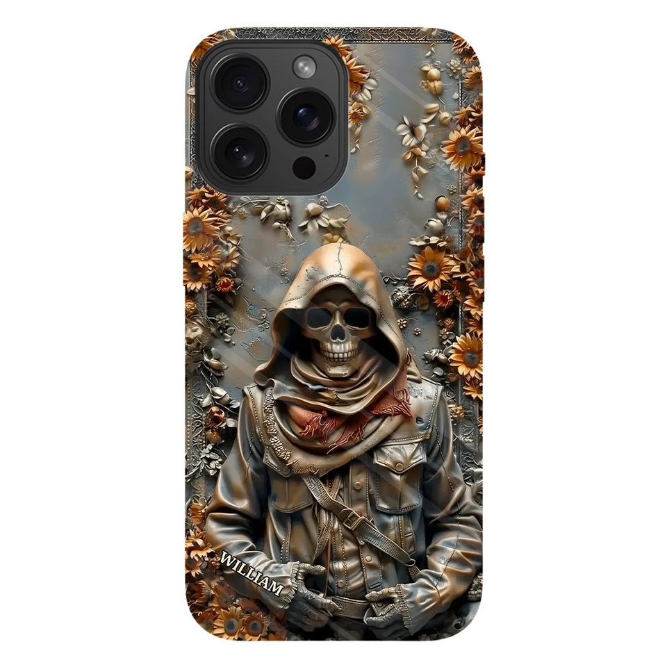 Vintage Skull - Personalized Skull Full Print Phone Case