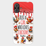 Just A Girl Who Loves Chicken - Personalized Chicken Full Print Phone Case