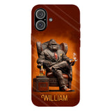 Whiskey & Cigar Gorilla - Personalized Whisky Full Print Phone Case