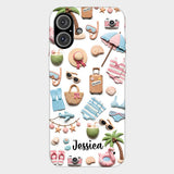 Beach Lovin' Girl - Personalized Sea Lover Full Print Phone Case