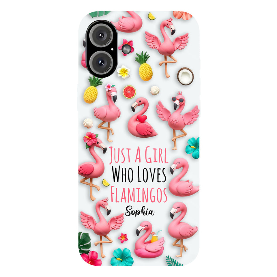 Love Flamingos - Personalized Flamingo Full Print Phone Case