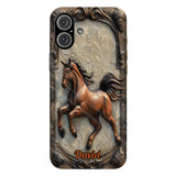 Love Horse - Personalized Horse Full Print Phone Case