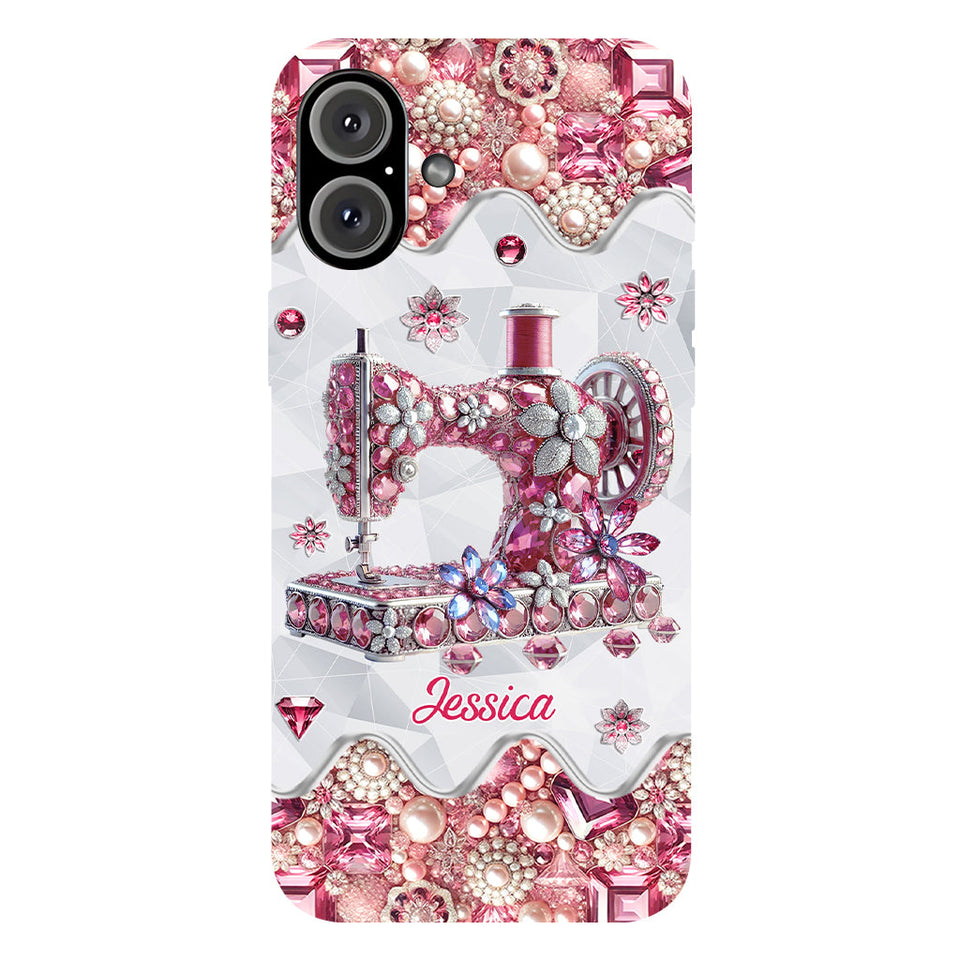 Just A Girl Who Loves Sewing - Personalized Sewing Full Print Phone Case