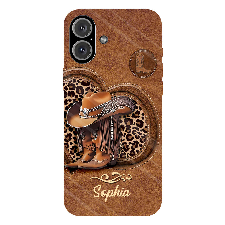Cowgirl Boots - Personalized Cowgirl Full Print Phone Case