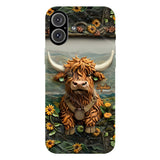 Cute Highland Cow - Personalized Highland Cow Full Print Phone Case