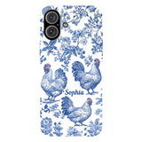 Chicken Toile de Jouy - Personalized Chicken Full Print Phone Case