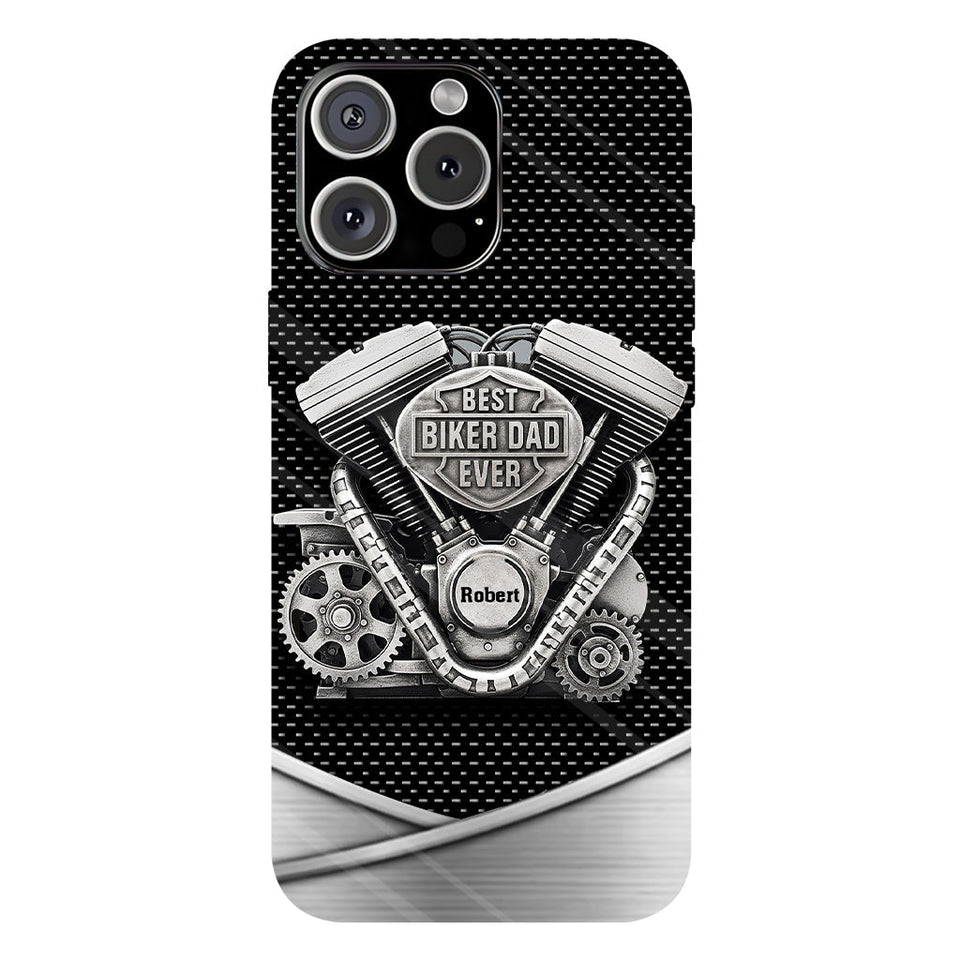 Best Dad Ever - Personalized Biker Full Print Phone Case