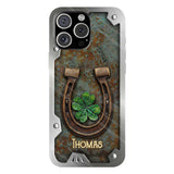 Lucky Horseshoe Shamrock - Personalized Horse Full Print Phone Case