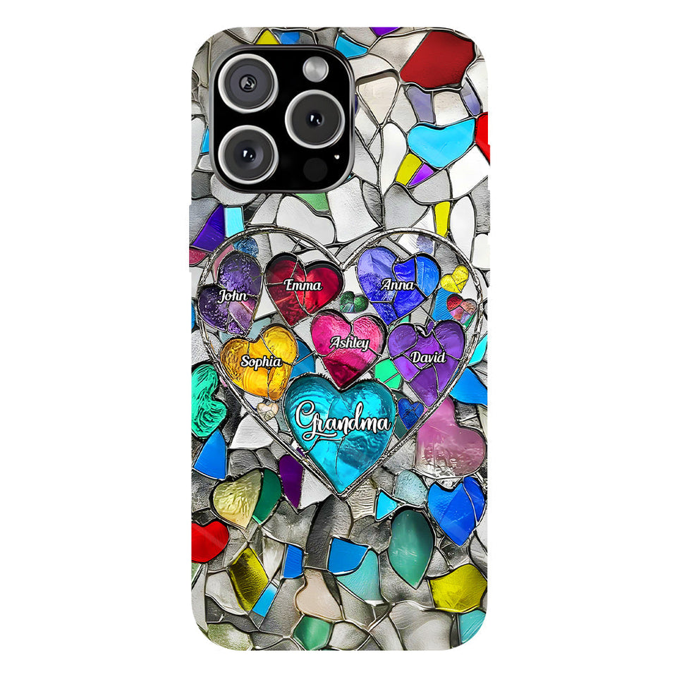 Grandma's Mom's Sweethearts - Personalized Grandma Full Print Phone Case