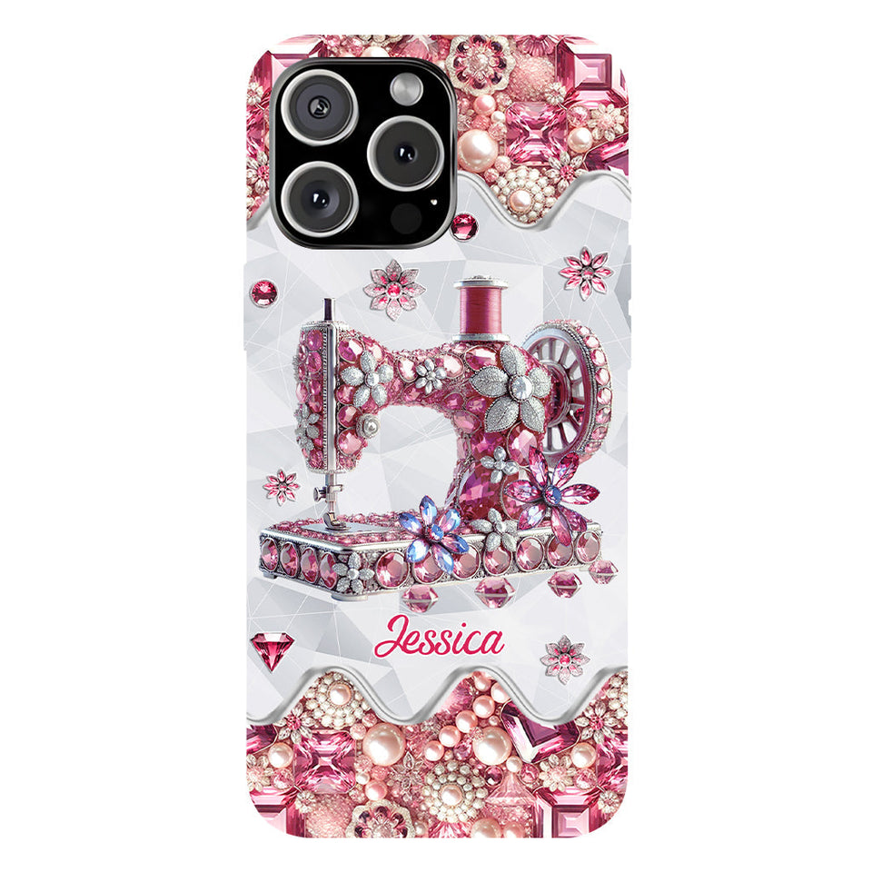Just A Girl Who Loves Sewing - Personalized Sewing Full Print Phone Case