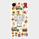 Just A Girl Who Loves Fall - Personalized Autumn Full Print Phone Case