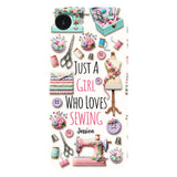 Just A Girl Who Loves Sewing - Personalized Sewing Full Print Phone Case