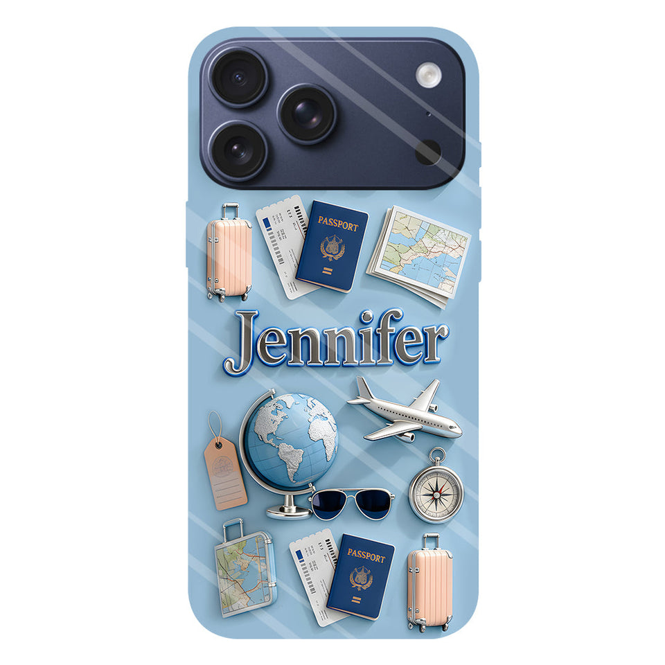 Just A Girl Who Loves Travelings - Personalized Travelling Full Print Phone Case